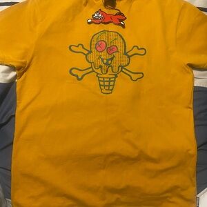 Icecream Bright Yellow Tee with Red Graphic